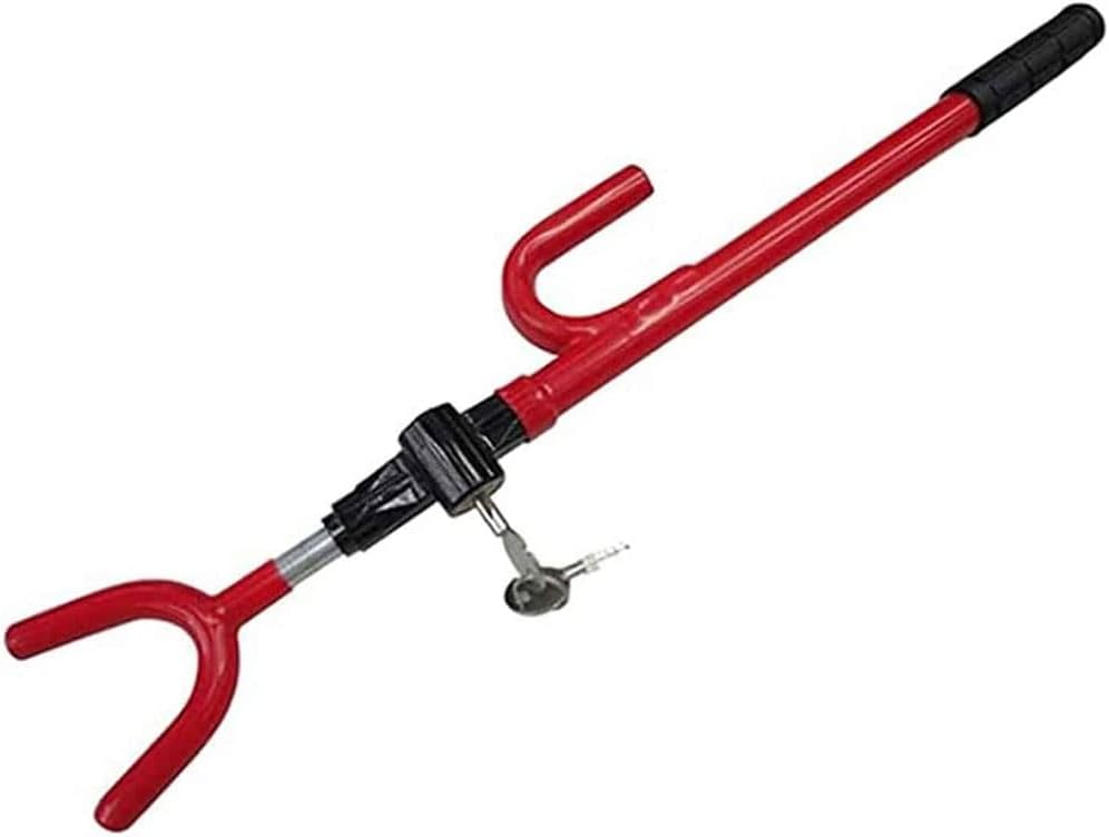 Universal Steering Wheel Lock,Adjustable Heavy Duty Anti-Theft Locking Device Extra Secure for Car Truck Van