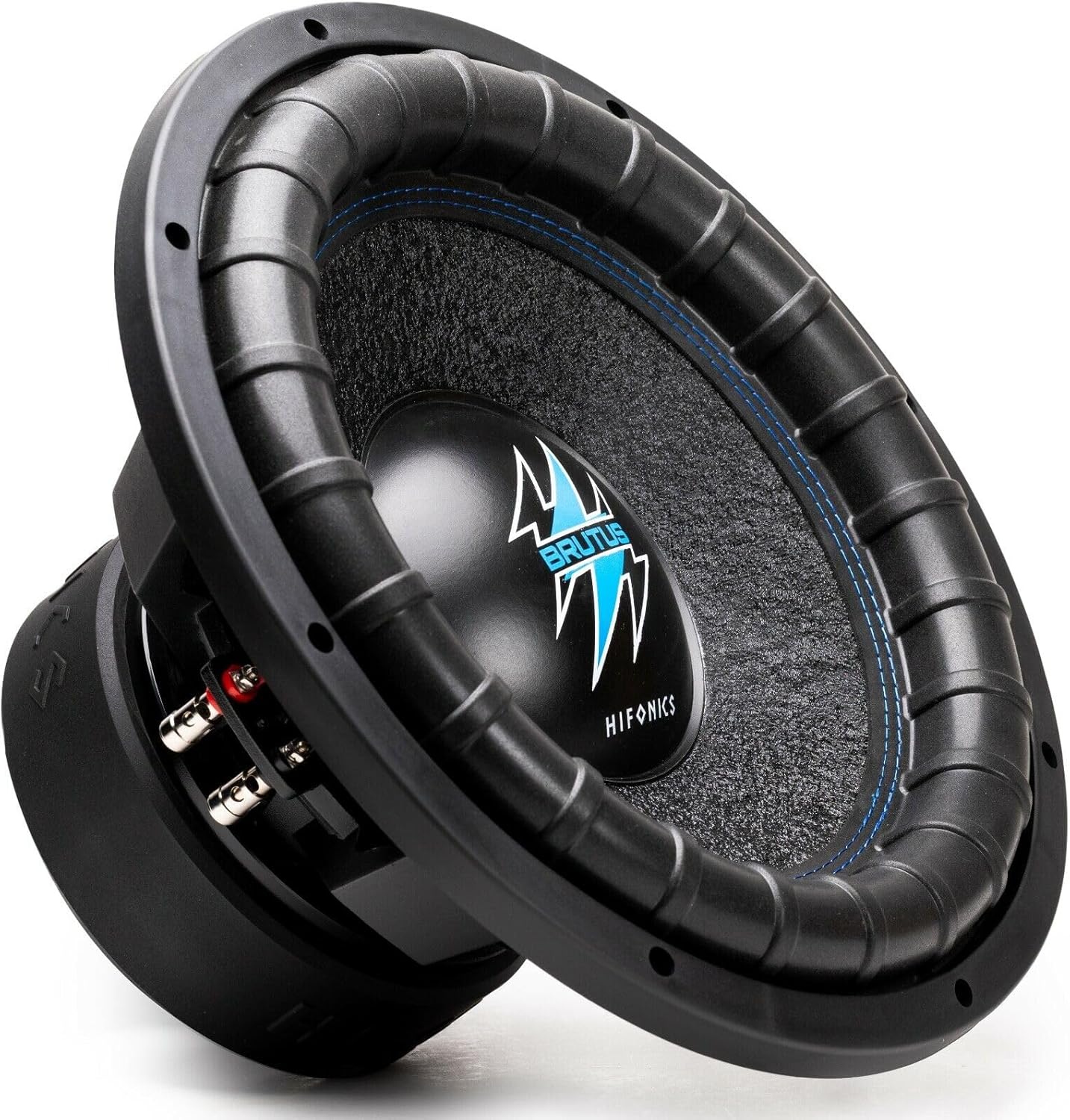 Hifonics BRW10D4 1600 Watts 10 Inch Brutus Car Audio Subwoofer with Heavy Gauge, Powder Coated, Aluminum Die-Cast Basket, Dual 70 Oz Magnet, 3 Inches Voice Coil - Dual 4 Ohm - 10 in