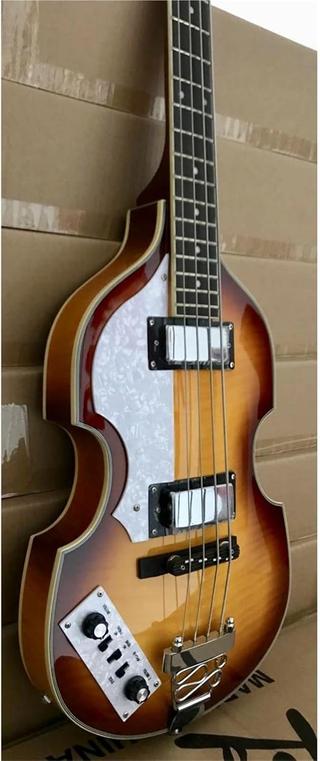 Beginner Electric Guitar Kits 4 String Sunset Color Full Hollow Professional Left Hand Violin Electric Bass