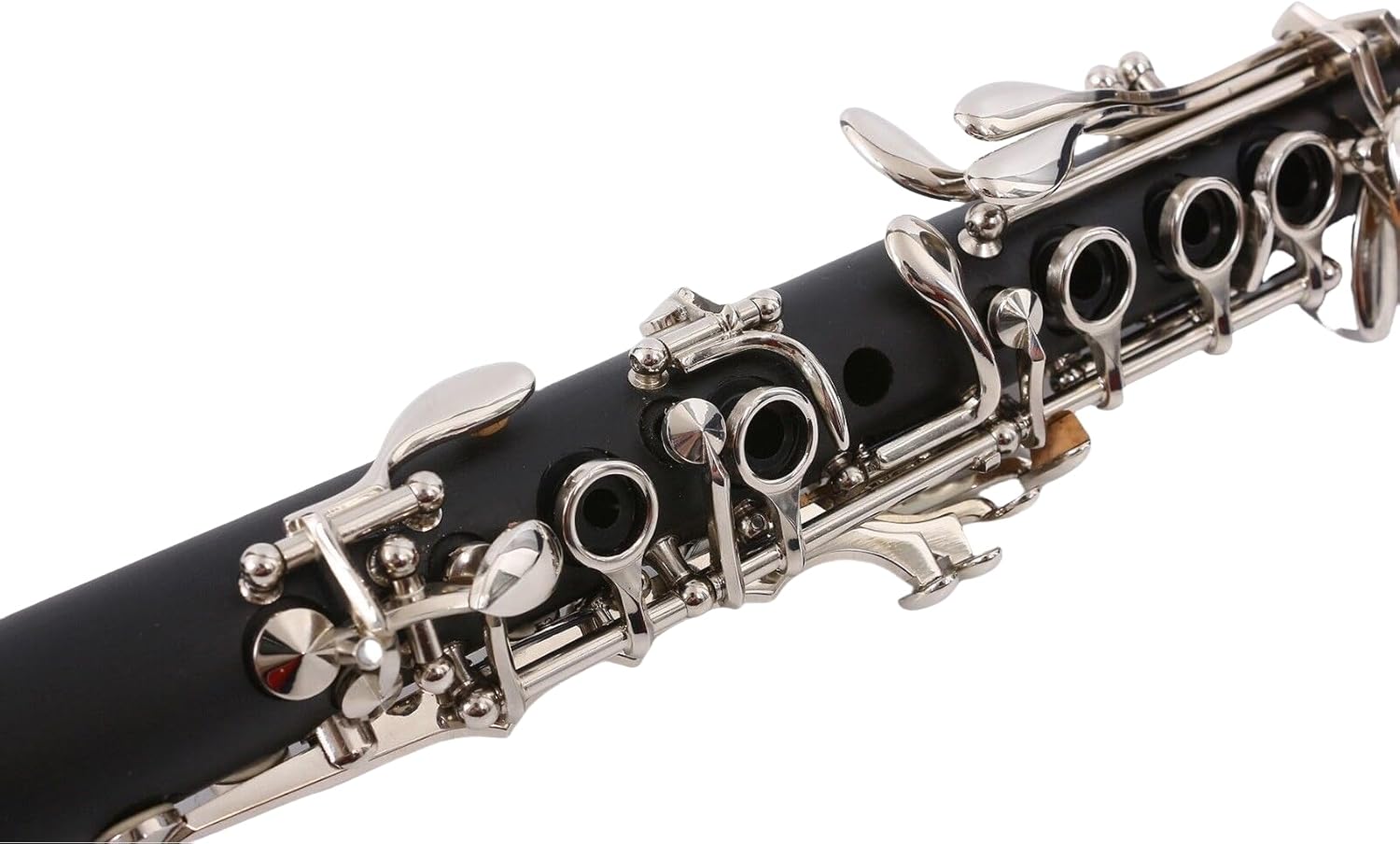 Ebonite Clarinet E Flat Clarinet for Beginner Student with Protect Case 2 Barrels Cleaning Cloth Mouthpice Gloves