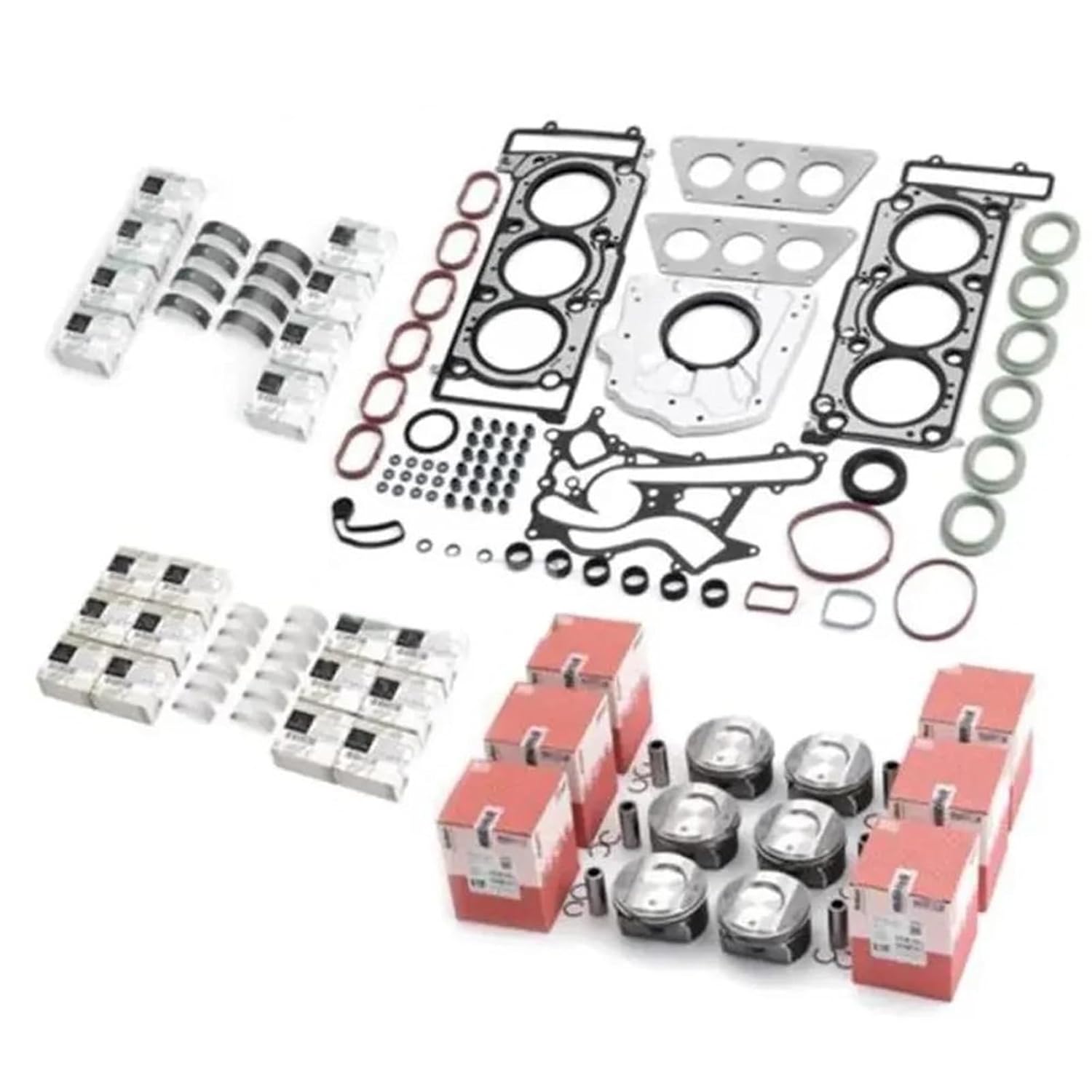 2760303917 2760304017 M276 Engine Overhaul Pistons Bearings Gasket Seals Set Compatible with Mercedes-Benz CLK350 CLS350 E350 CGI 3.5L V6