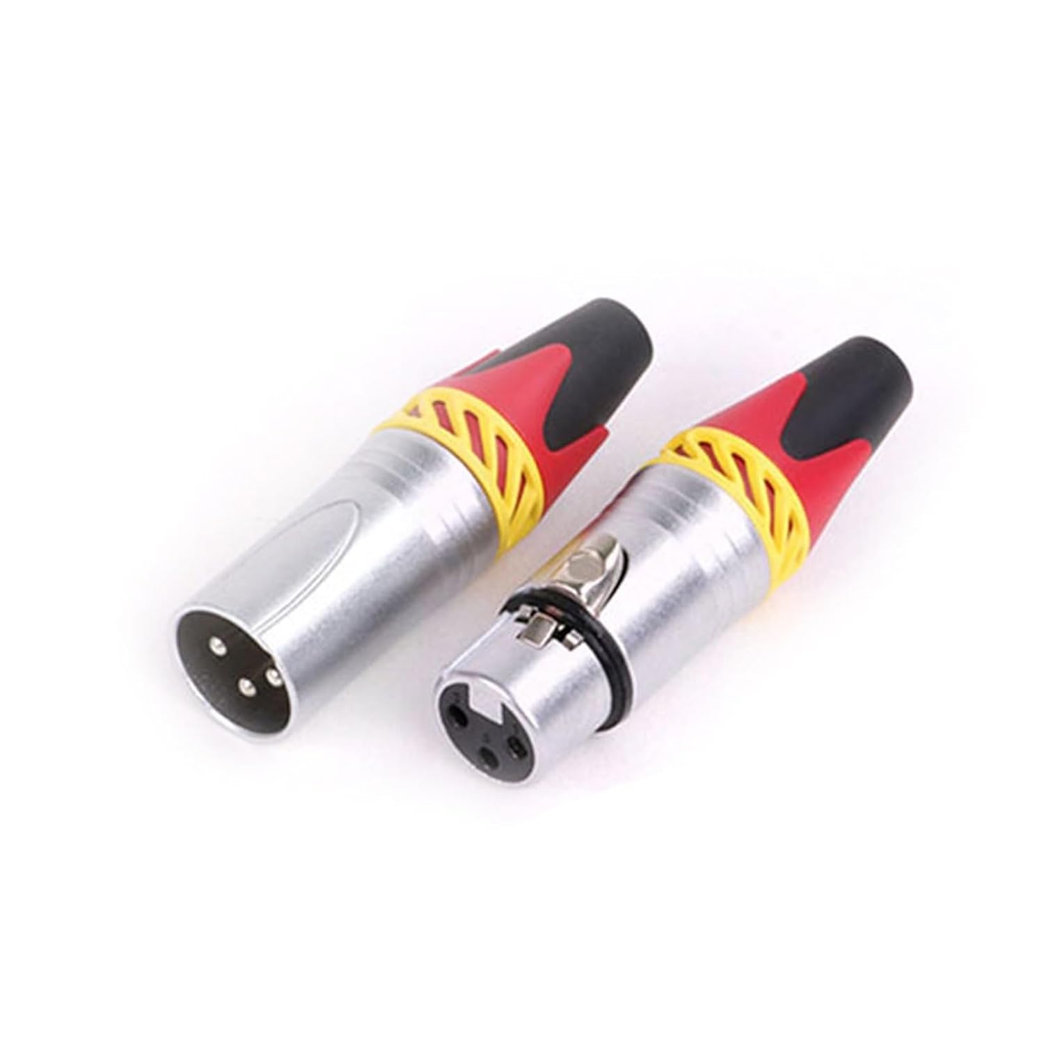 20Pcs/10sets 3Pins XLR Connector Microphone MIC Male Plug&Female Jack Adapter 6 Colors Available Cable Terminal Soldering (Color : 10xM 10xF-Mix)