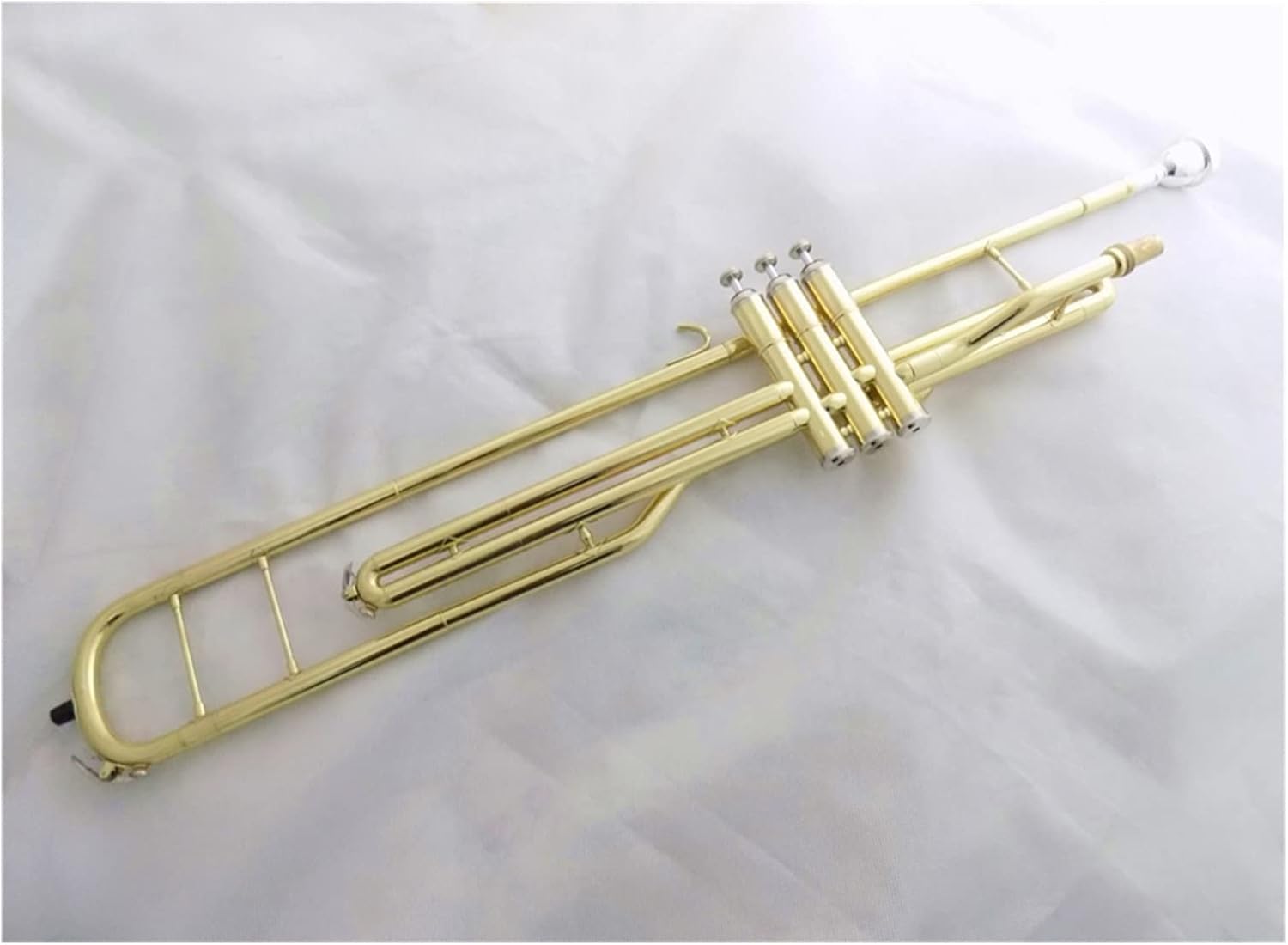 TSTS Bb Piston Trombone Musical Instruments B Flat Trombones Brass with Case Mouthpiece Beginner Trombone