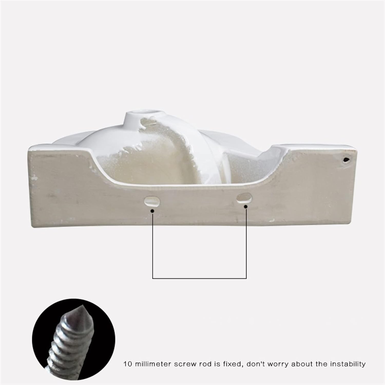 WASHLA Bathroom Sinks Wall Mount Corner Bathroom Sink White Mini Triangle Porcelain Ceramic Apartment Wall-Mounted Bathroom Sink Bowls Vessel Sink, Left Hole