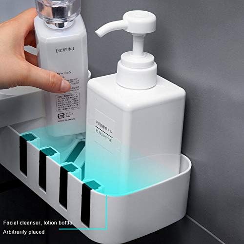 Bathroom Shelf Corner Bathroom Organizer Shelf Shampoo Cosmetic Storage Rack Wall Mounted Household Items Floating Shelves/Shower Rack (Color : Black B) (Black B)