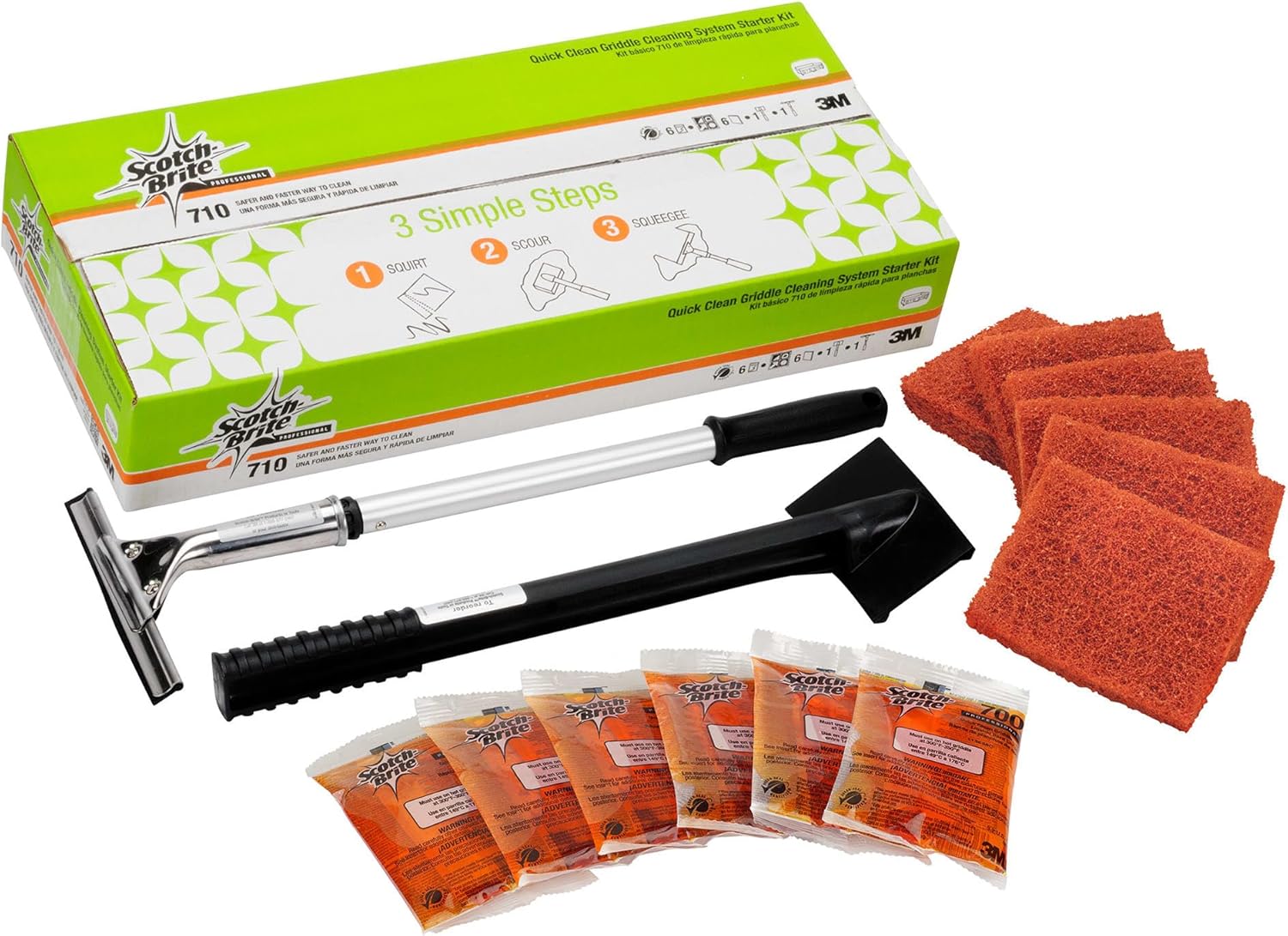 3M 710 Quick Clean Griddle System Starter Kit