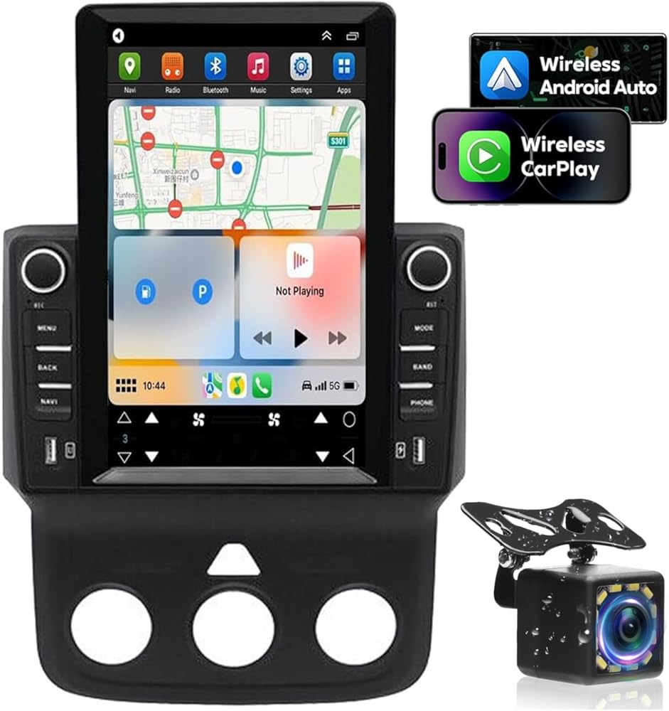 Android 13 Car Stereo w/Carplay Android Auto for Dodge for Ram 1500 2500 3500 4500 5500 2013-2019 Double Din 9.7