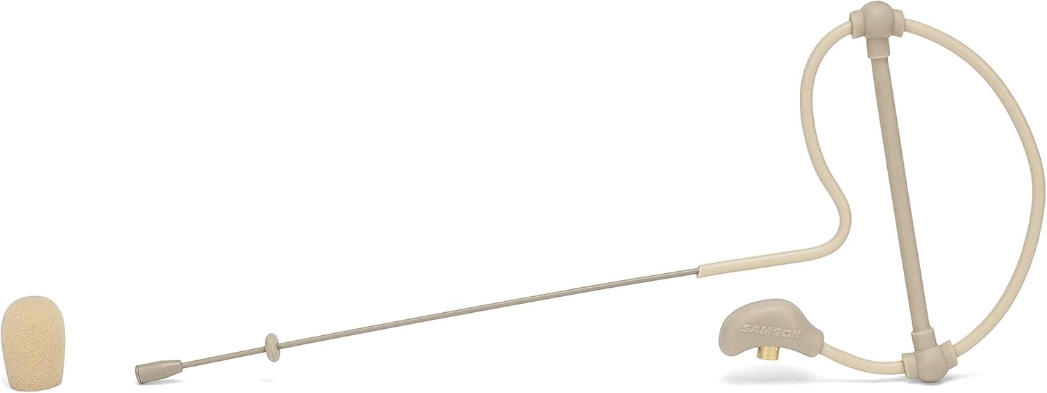 Samson SE50x Omnidirectional Microminiature Earset Microphone with Four Adapter Cables Compatible with Most Popular Wireless Systems, Tan & EC10TM Tan Replacement Cable for SE10