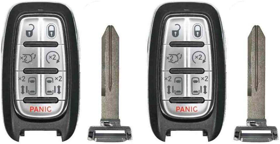 UrbanX Replacement Smart Key Fob for 2022 Pacifica FCC M3N-97395900 M3N97395900 Part Number 68217832 68217832AC 68217832AB Pack of 2