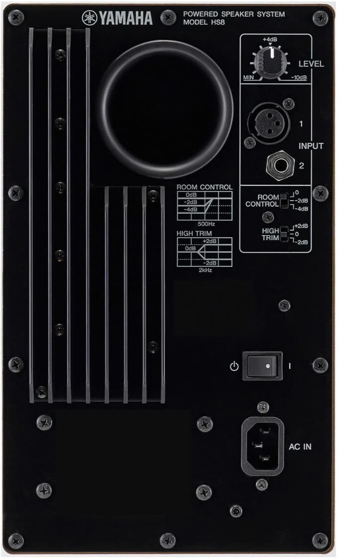 Yamaha HS8 Powered Studio Monitors Pair White w/ Strukture PRO20M7 XLR Cables 20 feet - Bundle