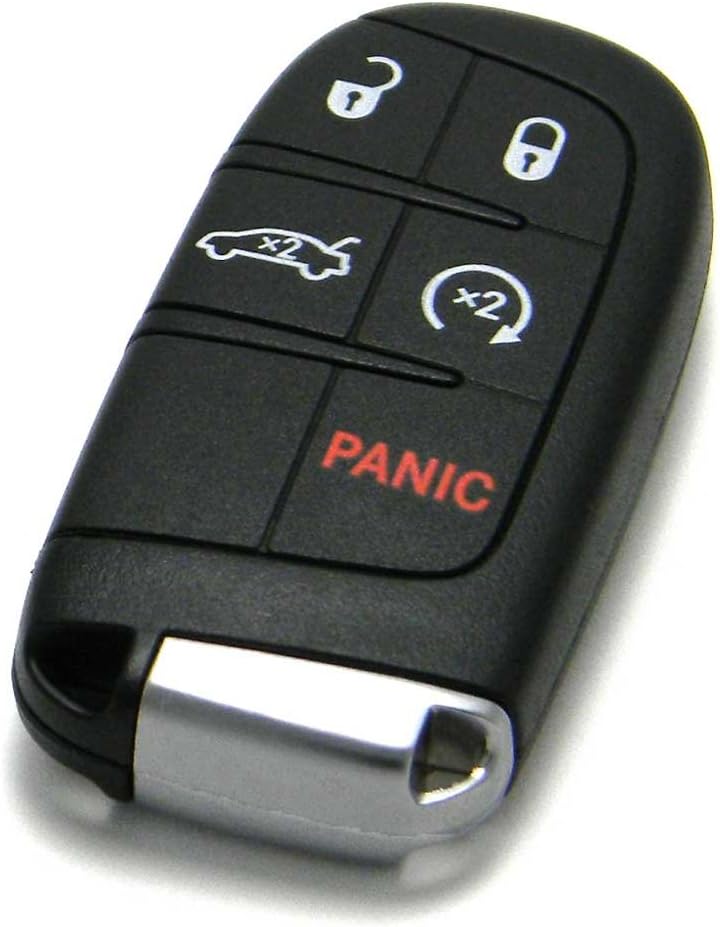 OEM 5-Button Keyless Entry Smart Proximity Key Compatible With 2015-2017 Chrysler 200 (FCC ID: M3M-40821302 / P/N: 68155687)