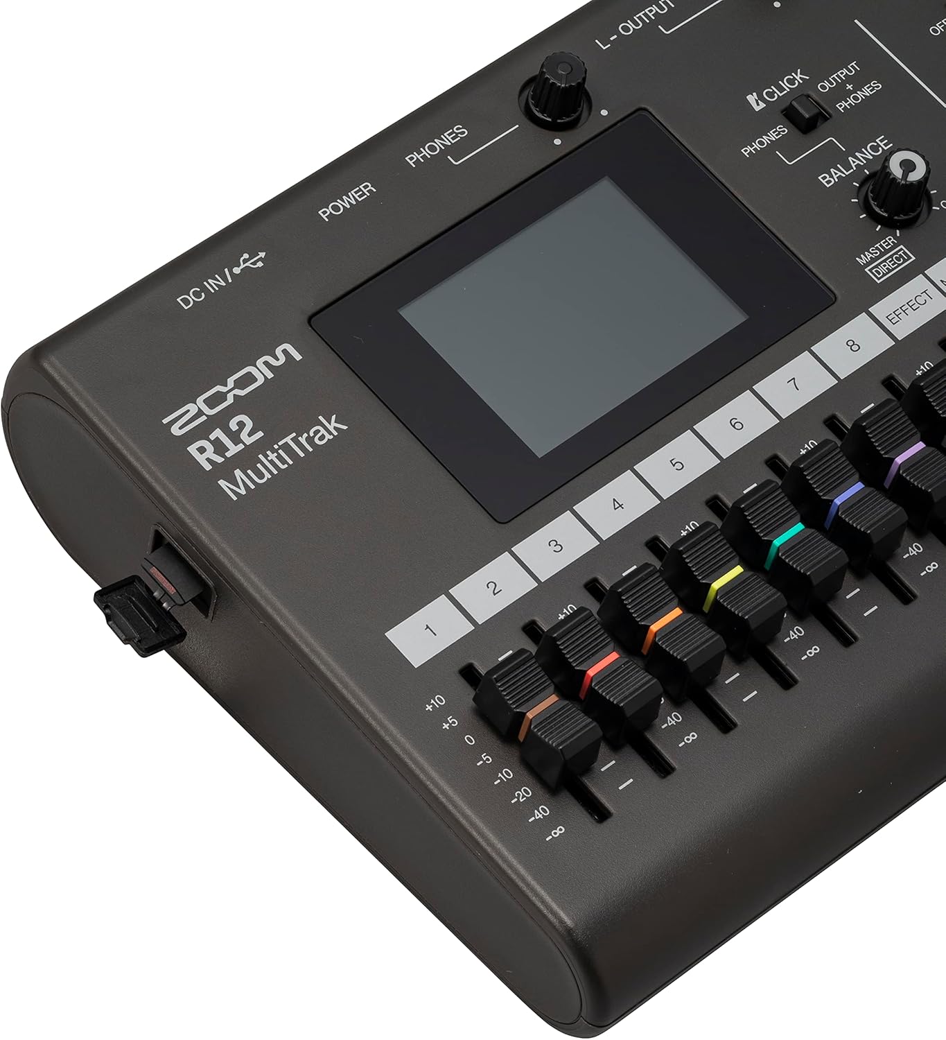 Zoom R12 Multi Track Portable Recorder, with Touchscreen, Onboard Editing, 8 Tracks, 2 Combo Inputs, Effects, Synth, Drum Loops, Battery Powered, and USB Audio Interface