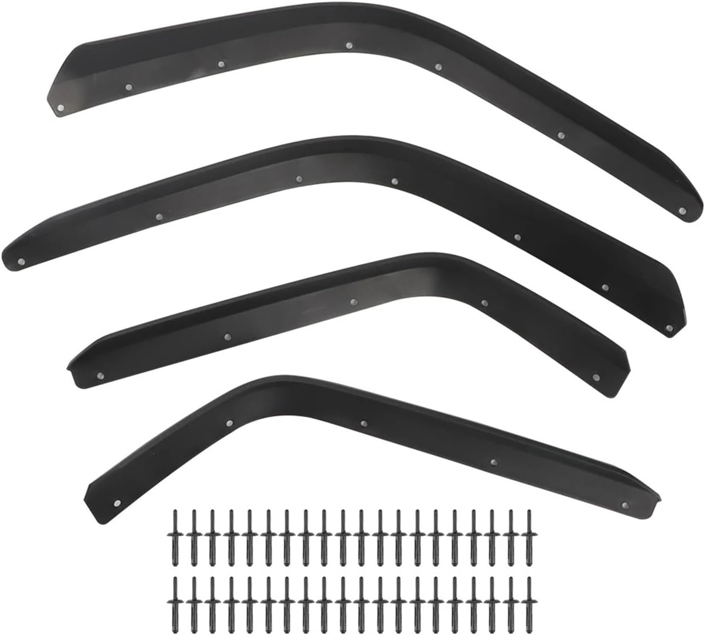 Compatible with Jeep Gladiator JT 2018-2023，Front Rear Car Wheel Fender Flares Arch Flaps Mudguard Splash Extensions Strips Trim(Low Fender Version)