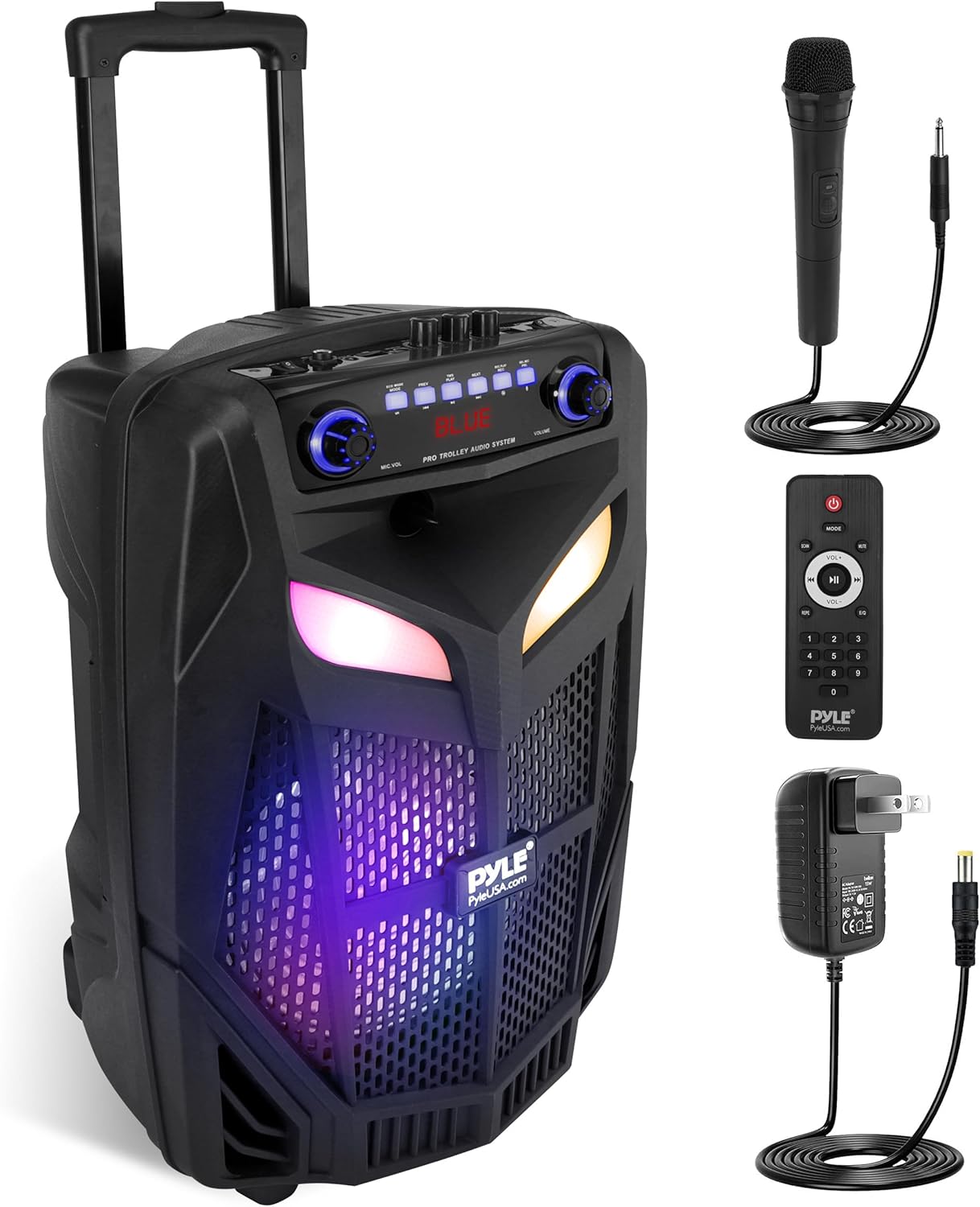 Pyle 800W Portable Bluetooth Speaker System Loud 12