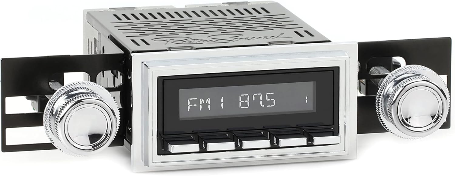 RetroRadio Compatible with 1968 Ford Mustang with Padded Console Features Include Bluetooth, USB, AM/FM HBC-M2-126-07-77F2