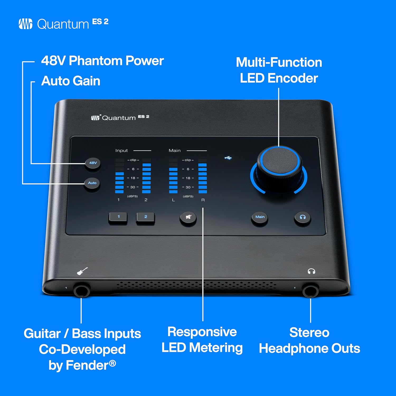 PreSonus Quantum ES 2 USB-C Audio Interface with Studio One Pro Software