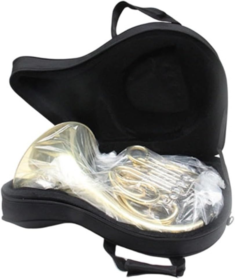 4 Key French Horn Professional Brass Horn Instrument Lacquered Gold F Key Three Single Row