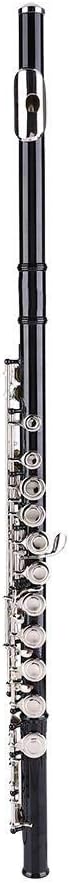 16 Holes Flute, accurate sound and pitch Wind instrument excellent airtightness 14.171.38inch for professional and beginner for kids and adult(black)