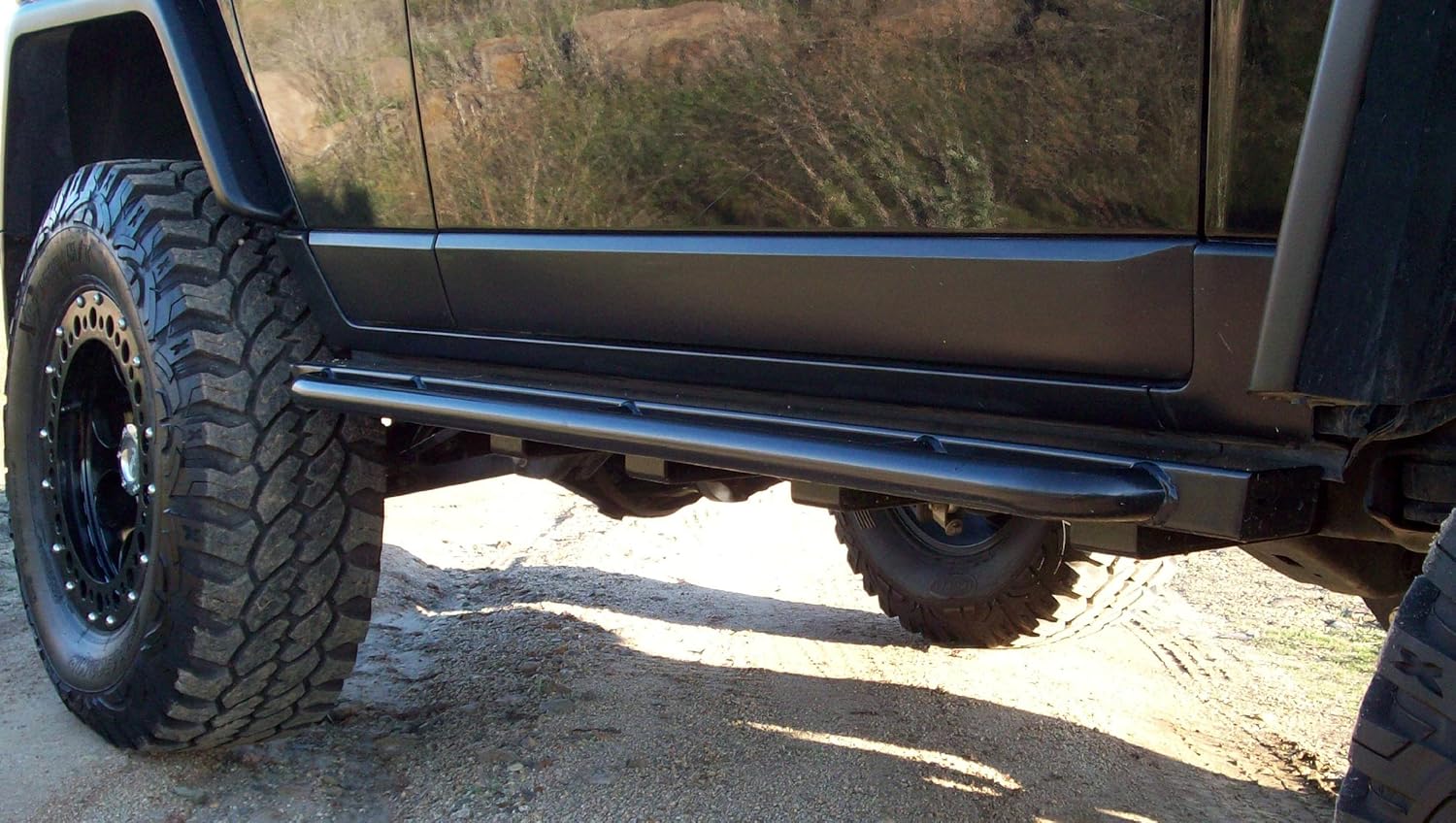 Body Armor 4x4 FJ-4121 Black - Steel RockCrawler Sidebar for Jeep FJ Cruiser (Pair)