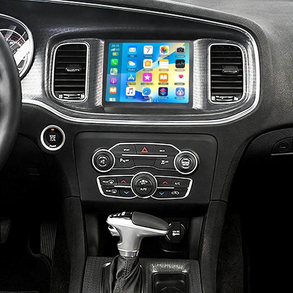 Android 14 Car Stereo for Dodge Charger 2015-2021,8.4 Inch Double Din Car Radio with Carplay & Android Auto, in-Dash Navigation Radio with BT Mirror Link WiFi FM Radio & Backup Camera-4+64G