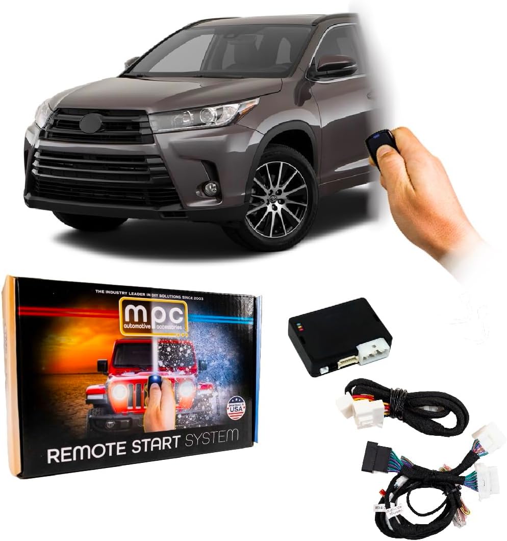 MPC Remote Start Kit Compatible 2014-2019 Toyota Highlander || Plug and Play || Key to Start || Push Lock 3X to Start || USA Tech Support
