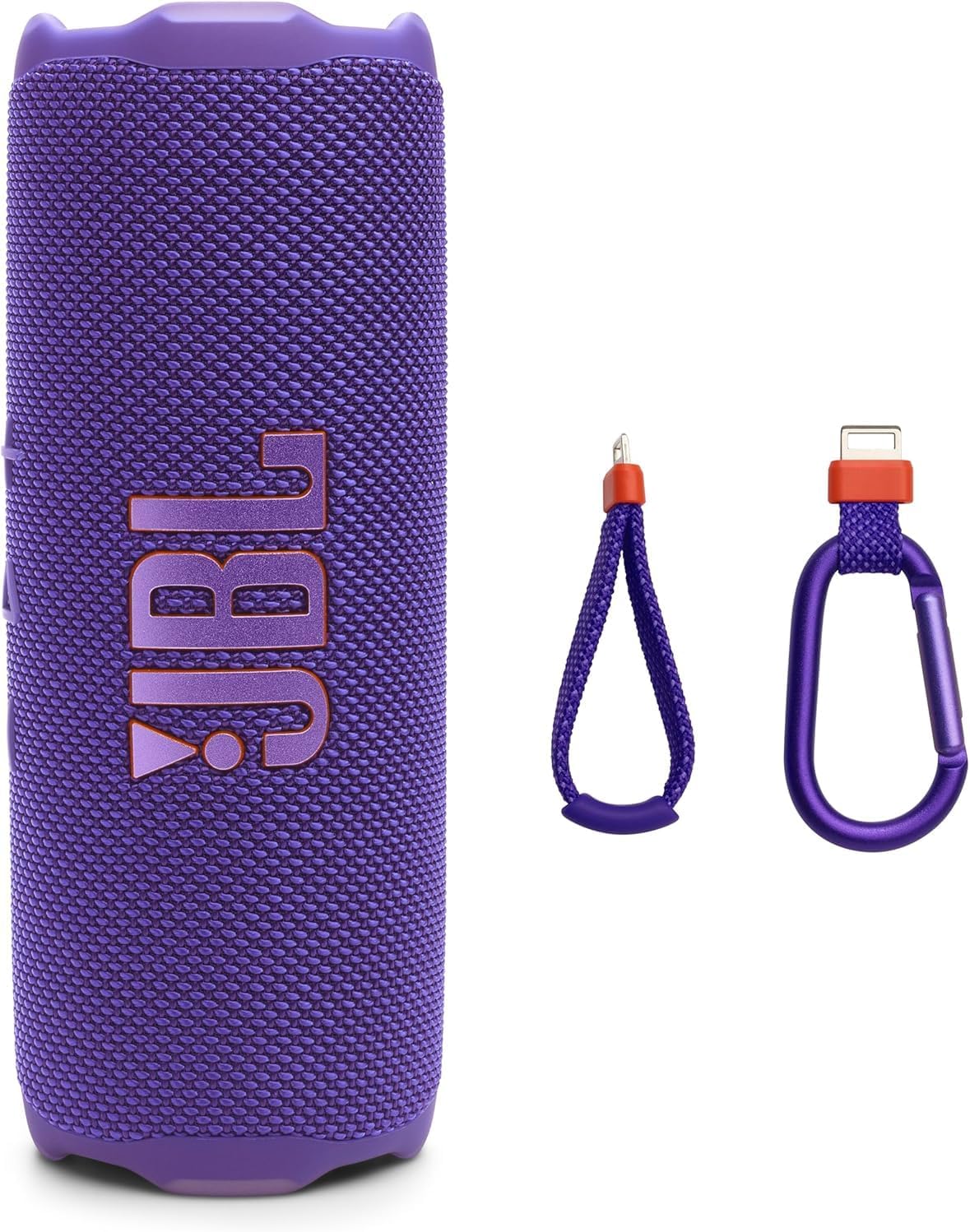 JBL FLIP 7 (Purple) Waterproof Portable Speaker Bundle with X-Halo Hardcase (Black)