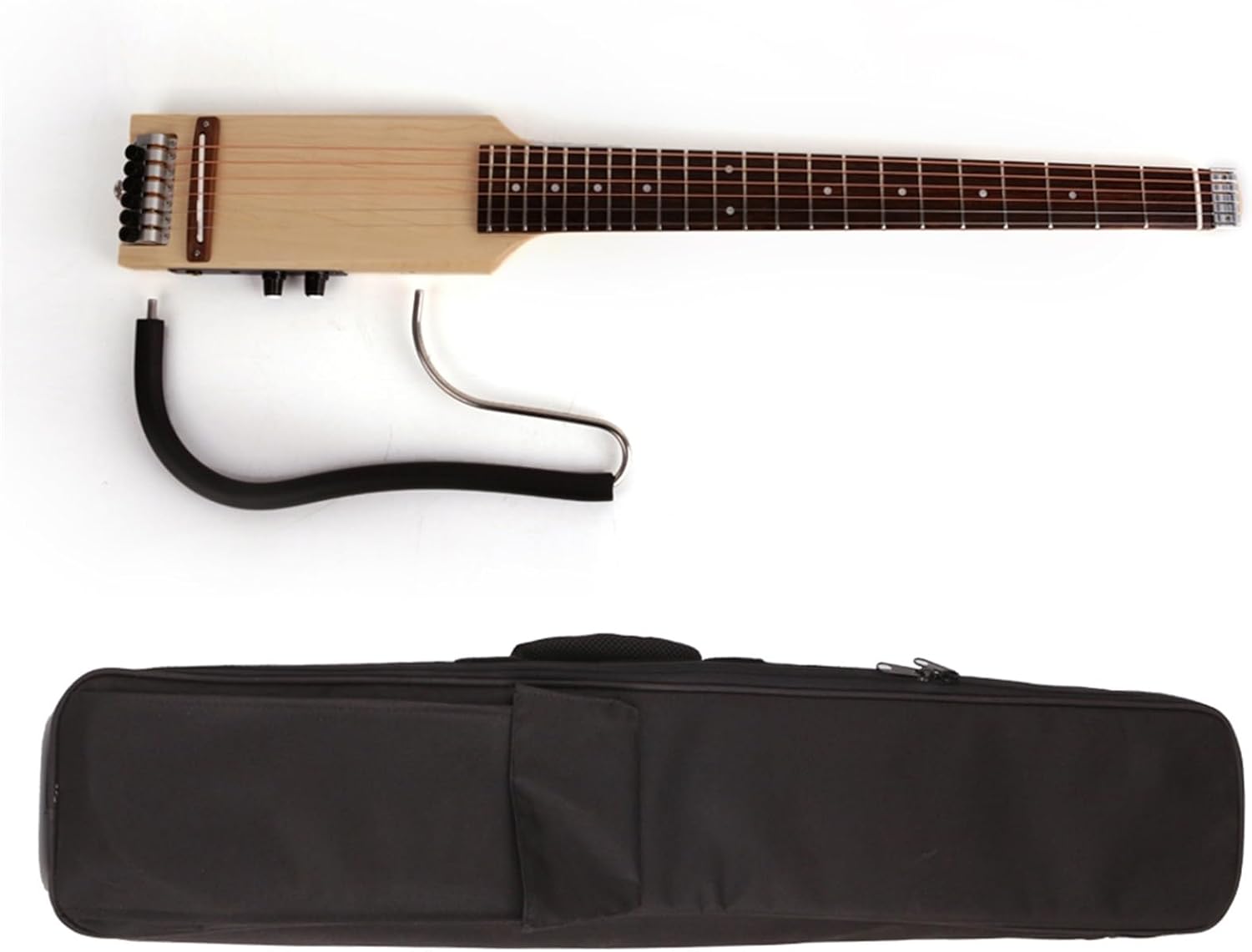 Full Scale Length Headless Silent Travel Electric Guitar Right/Left Hand Portable Foldable Guitar Professional Headless Guitar (Color : Right 01)