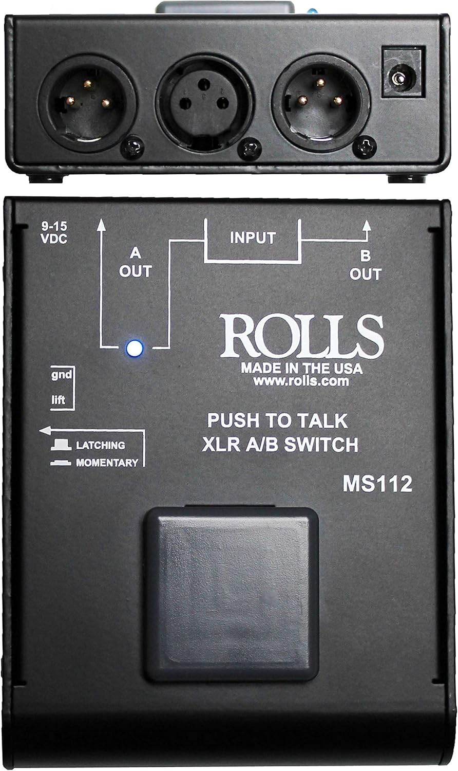 Rolls MS112 Push to Talk XLR A-B Switch
