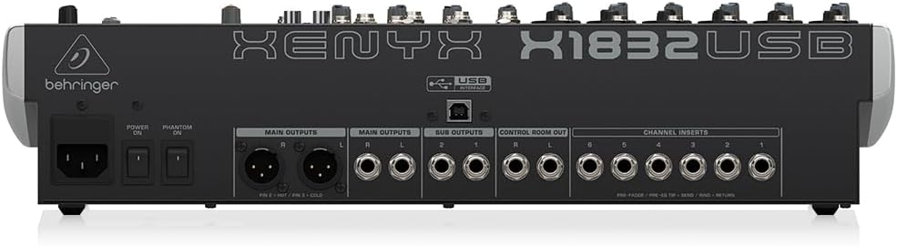 Behringer Xenyx X1832USB Premium 18-Input 3/2-Bus Mixer with XENYX Mic Preamps & Compressors