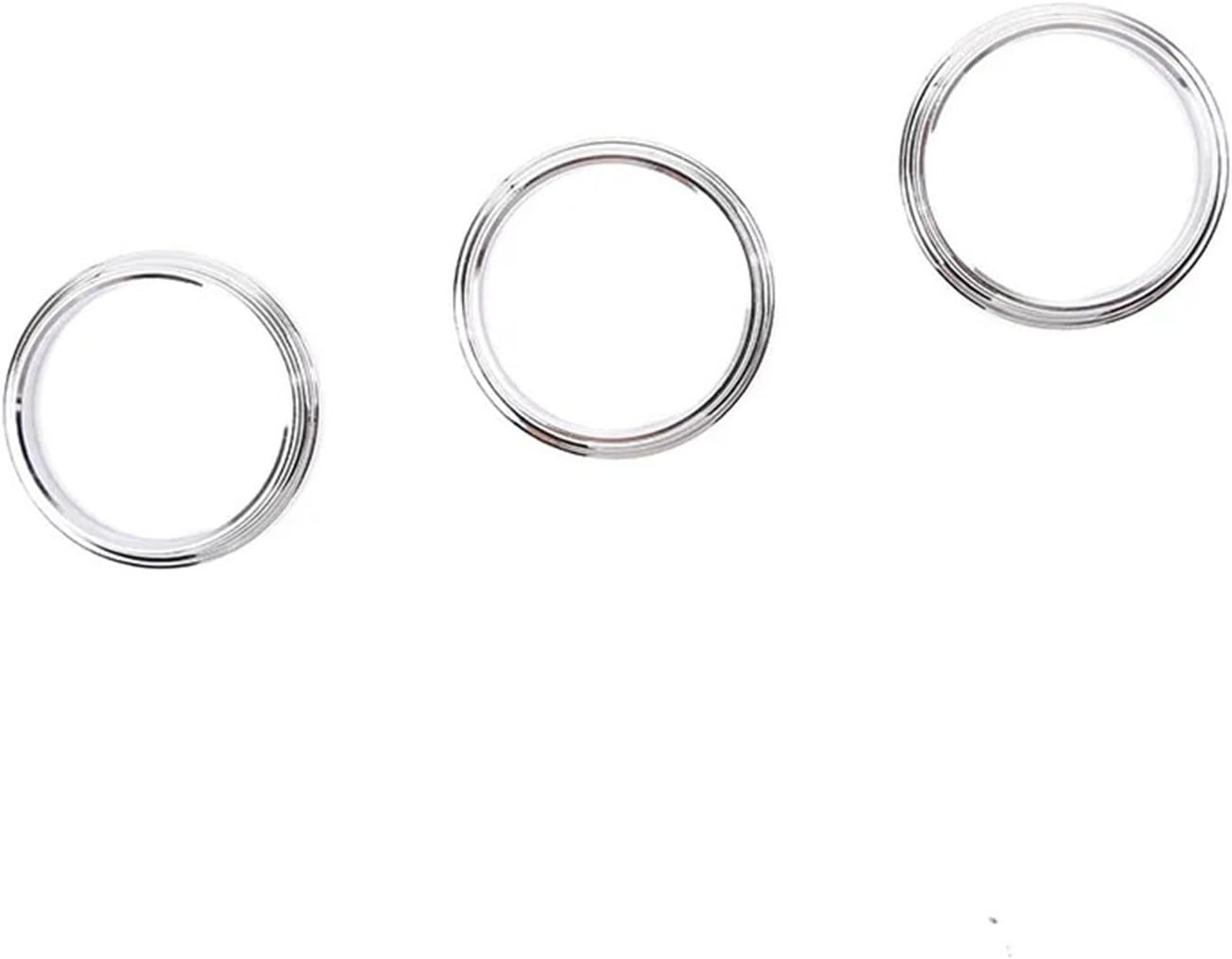 GERRIT Car Accessories Fit for Hummer H3 2005-2009 Aluminum Alloy Silver Car Air Conditioning Adjustment Knob Ring Cover Trim Stickers Upholstery Care