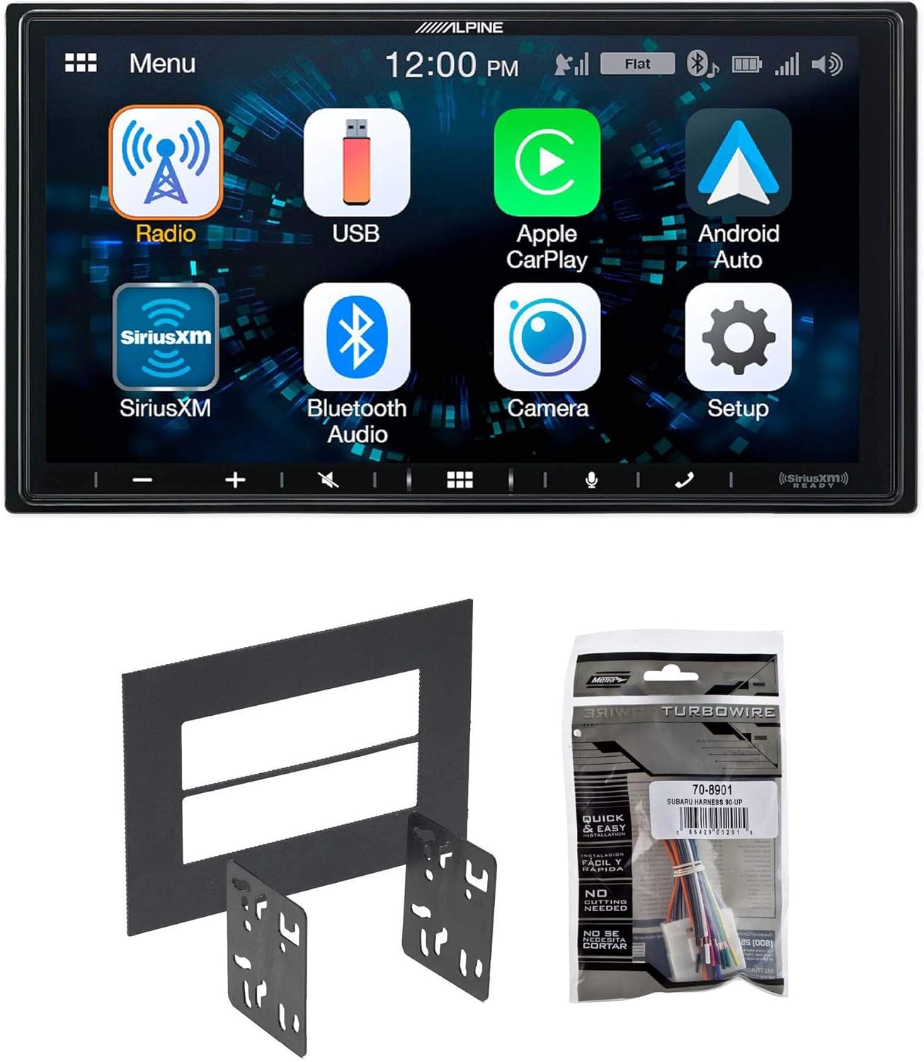 Alpine 7 Receiver Bluetooth w/Carplay/Android for 2005-08 Subaru Forester