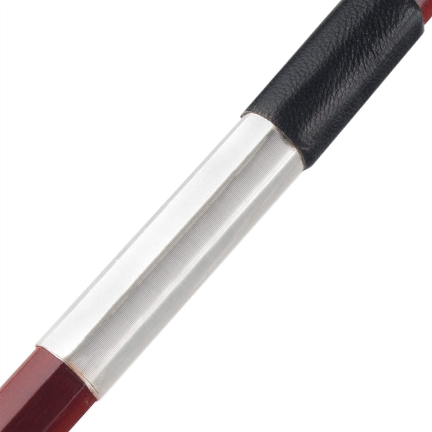 TSTS Contrabass Bow Brazilwood Bow Octagonal Stick Ebony Frog Paris Eye Inlay Upright Bass Bow Full Size Violin Bow