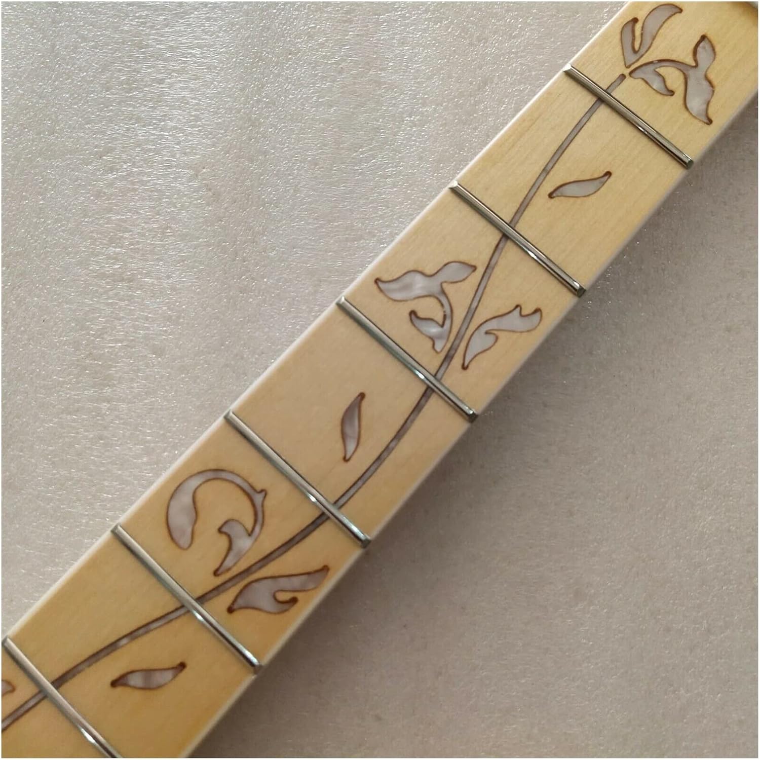 Maple 20 Fret P Bass Guitar Neck Replacement 4 String Maple Fingerboard Inlay Electric Guitar Neck