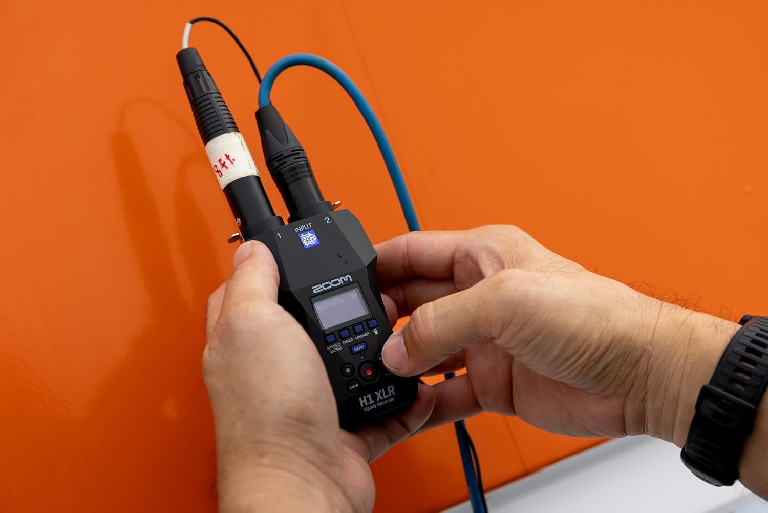 Zoom H1 XLR Handy Recorder with 32-Bit Float, Accessibility, 2 XLR/TRS Locking Combo Inputs, 3.5mm Stereo Jack, Dual AD Converters, for Musicians, Podcasters, Filmmakers, Content Creators, & More