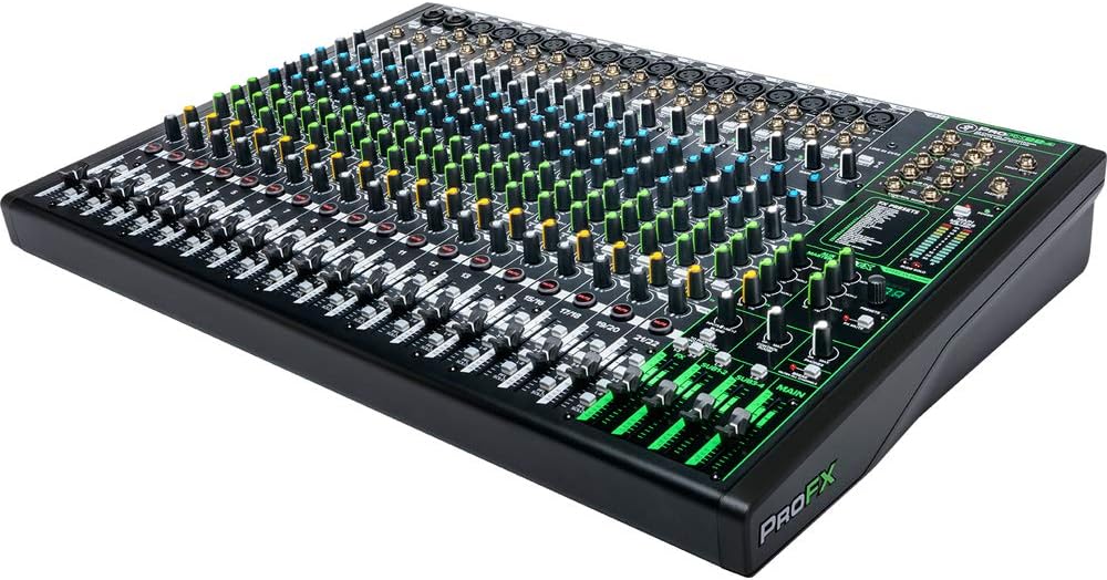 Mackie ProFX22v3 22 Channel Professional Effects Mixer with USB Bundle With Tascam Closed-Back Professional Headphones & Deco Gear Hard Case (3 Items)