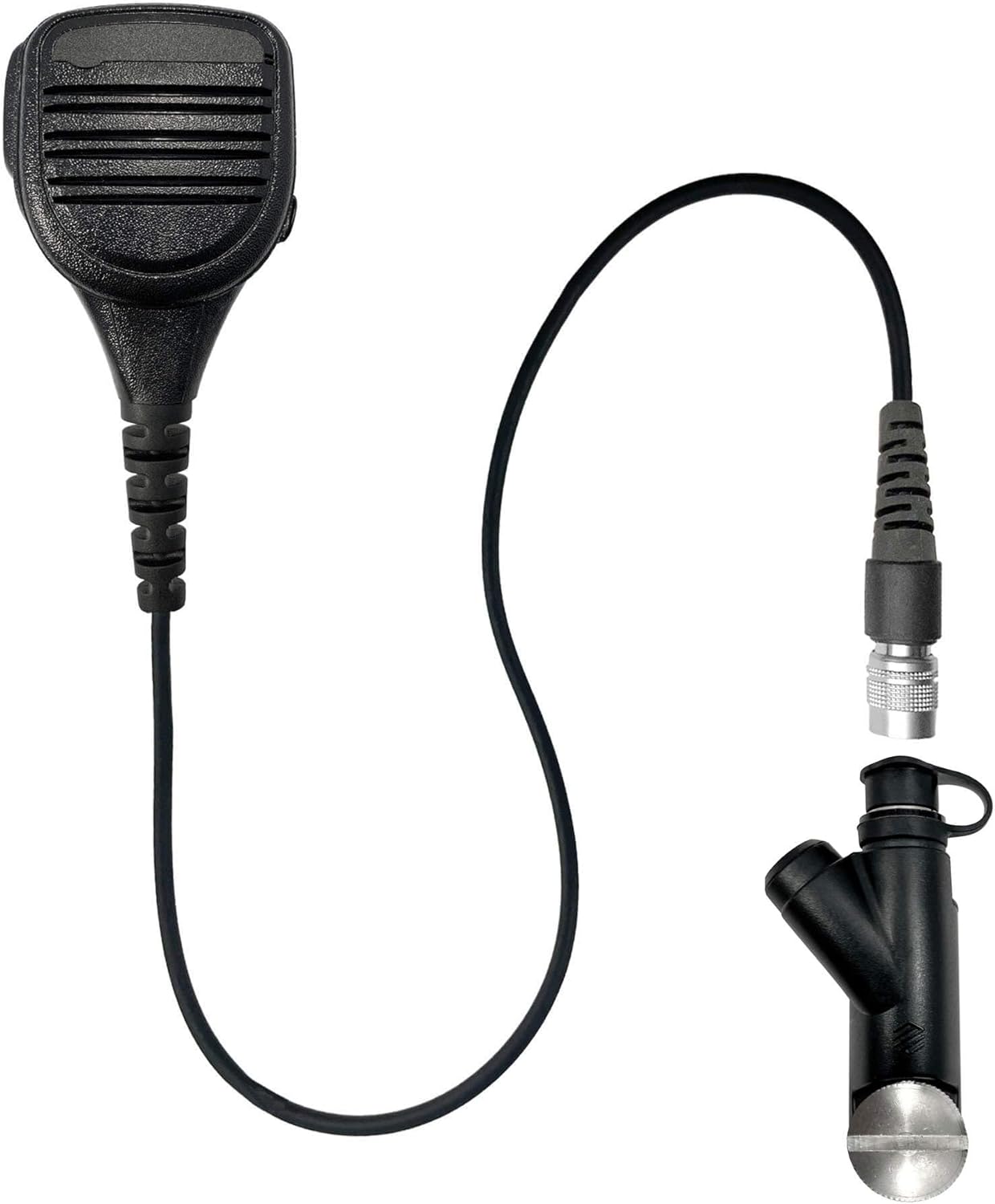 Comm Gear Supply Straight Cable Loud Speaker Hand Mic- Compatible w/Harris XG-100/P, XL-185/P/Pi, XL-200/P/Pi & More