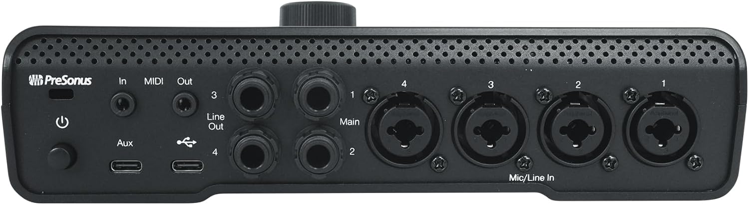 Audiosavings Bundle: (1) Presonus Quantum ES4 4 x 4, 24-bit / 192 kHz USB-C Audio Recording Interface Bundle with (1) Rockville RCM PRO Studio Condenser Microphone w Samsung Capacitors (2 Items)