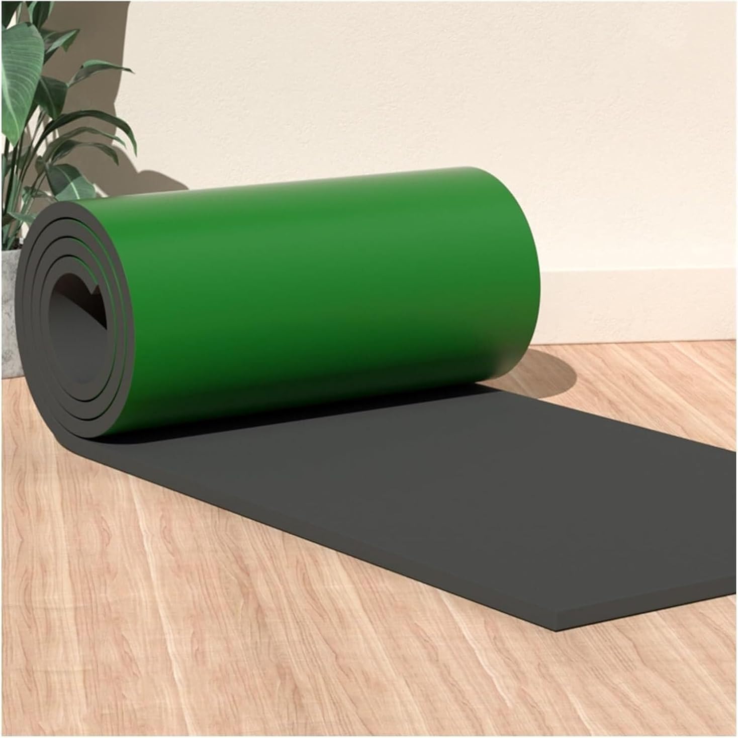 Rubber Foam Bollard Protector, Workshop Stadium Gym Car Park Crash Barrier (Color : Green-0.78, Size : 39.3x393.7in)