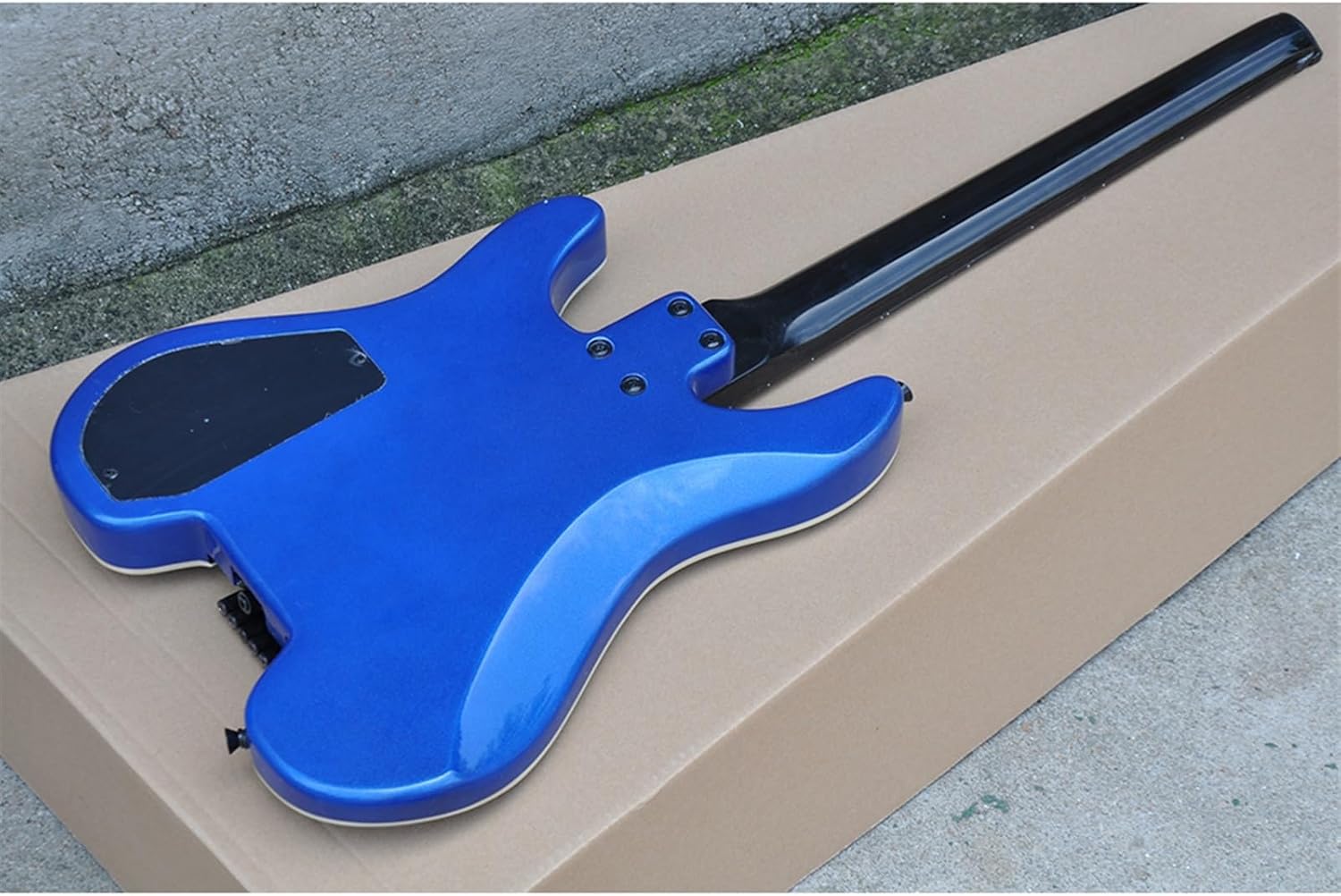 Blue 39 Inches 24 Frets Headless Electric Guitar with Rosewood Fretboard Professional Headless Guitar