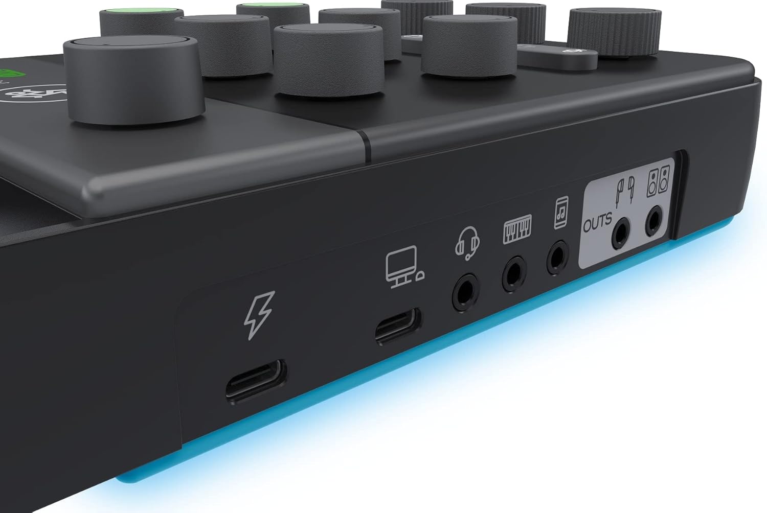 Mackie M-Caster Live Portable Streaming Mixer, Ultra-Compact, USB Connectivity, Customizable RGB Lighting, Connects to Smartphone (Black - 2053280-00) Bundle with 1-Year Extended Protection Plan