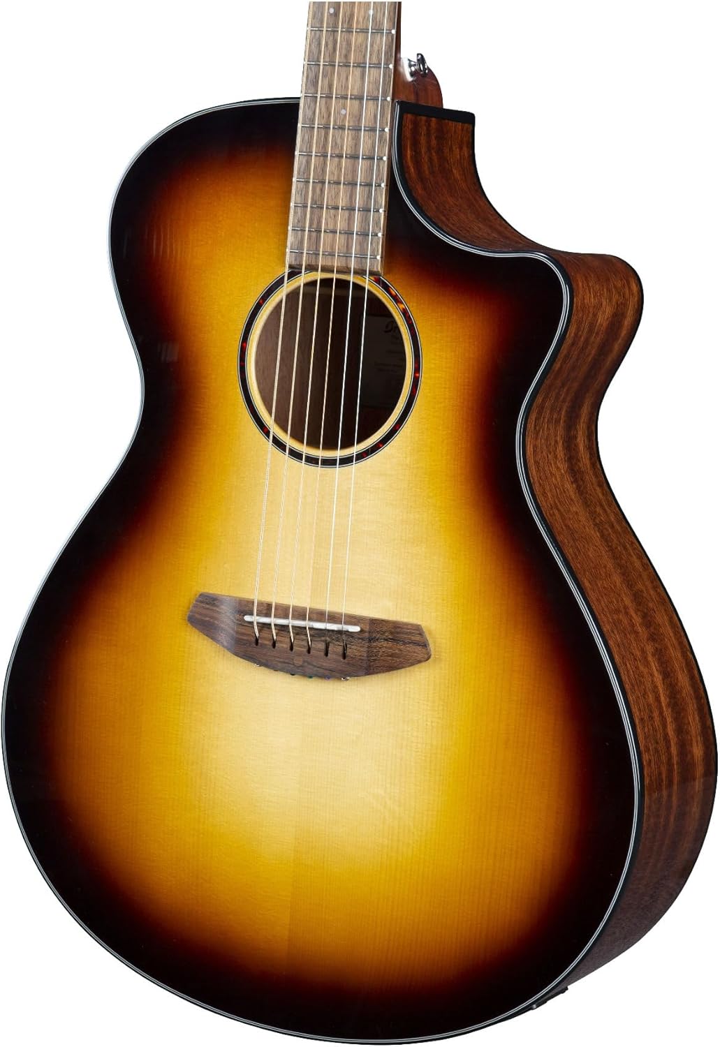 Breedlove Discovery S Concerto Edgeburst CE European Spruce African Mahogany Acoustic Electric Guitar (Natural Gloss)