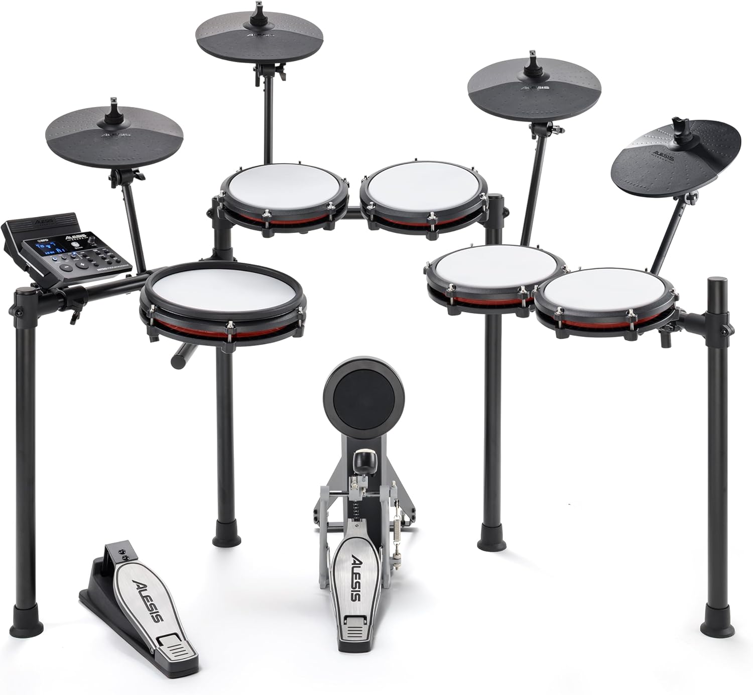 Alesis Nitro Max Kit 10 Piece Electric Drum Set with Quiet Mesh Pads, 10