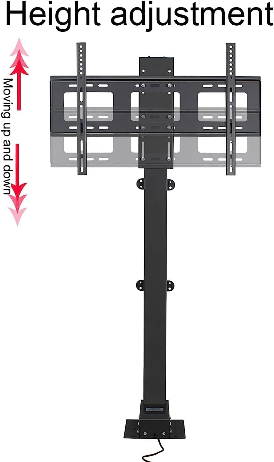 Floating TV Stand, Multifunction TV Wall Mount TV Mount,Motorized TV Bracket with Remote and Switch Control,Fits Most 32-65 Inch TVs,for Hospital/Home/Beauty Salon,Side T
