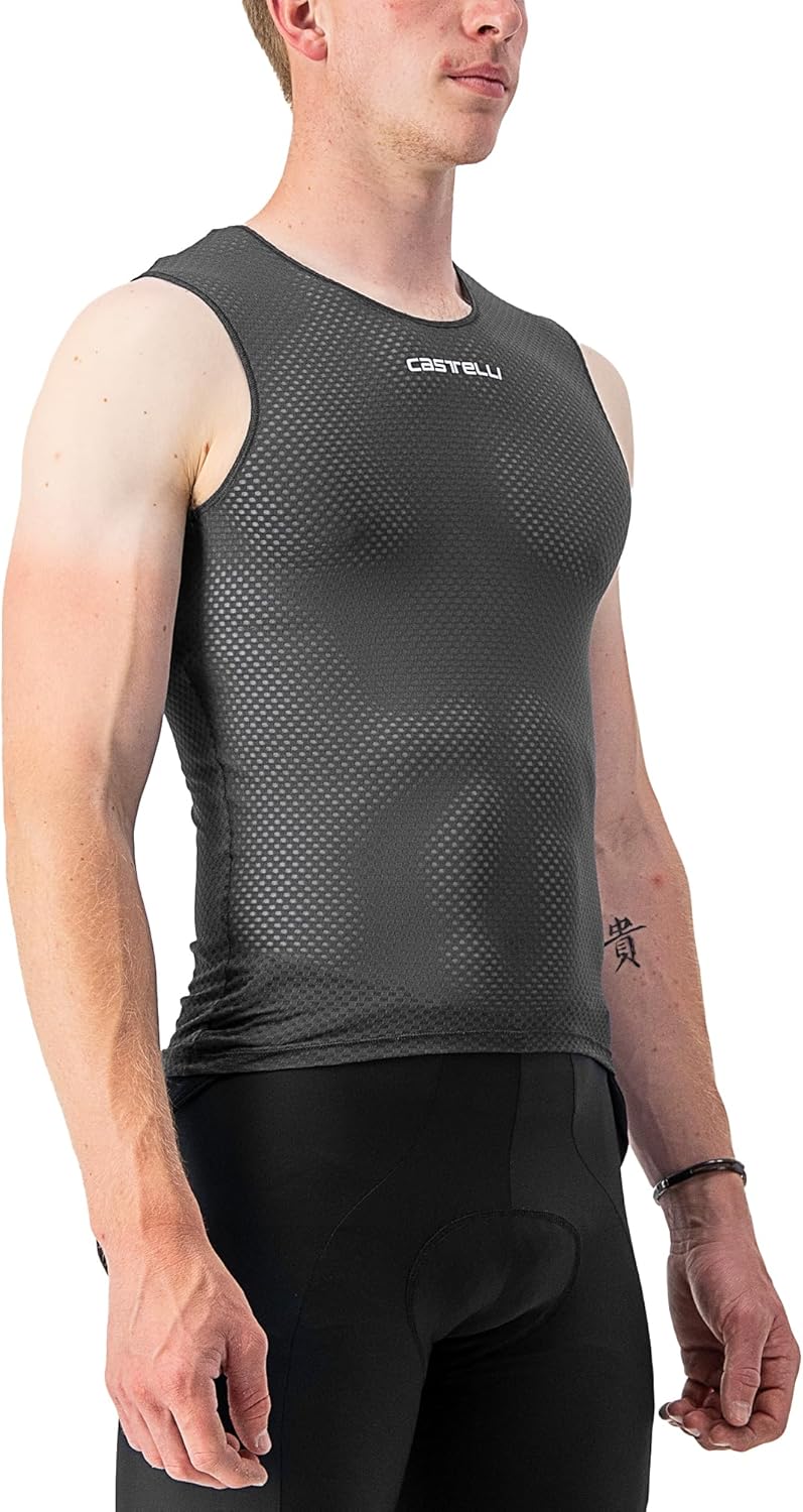 CASTELLI Men’s Pro Mesh 2.0 Sleeveless Jersey, Breathable Cycling Mesh Base Layer for Road, Gravel Biking & Racing - Black - X-Large