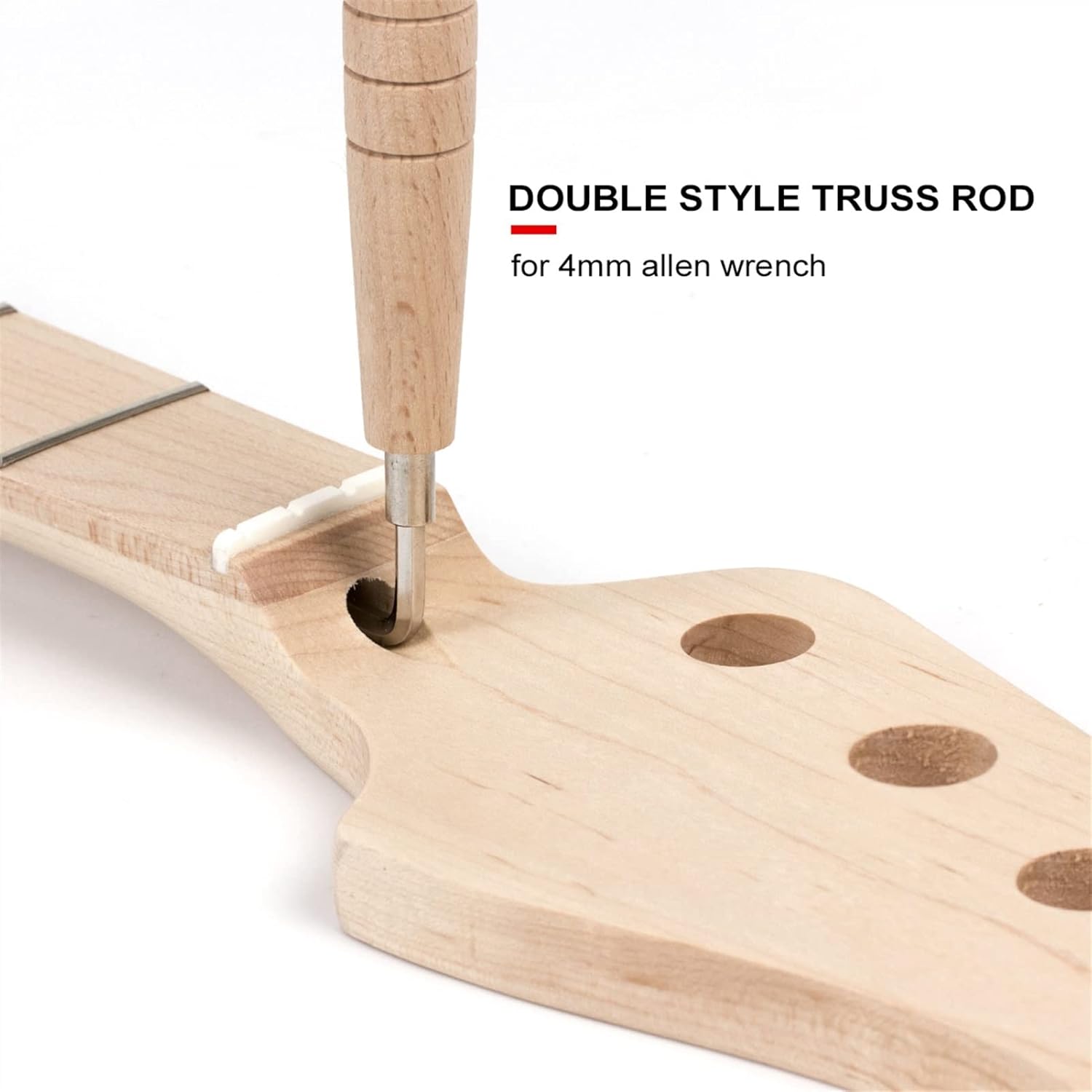 Electric Guitar Neck 4 String Maple for Bass 21 Frets Bolt On 38 Mm Nut Nature Satin Unfinished Guitar Neck (Color : Maple Fretboard)