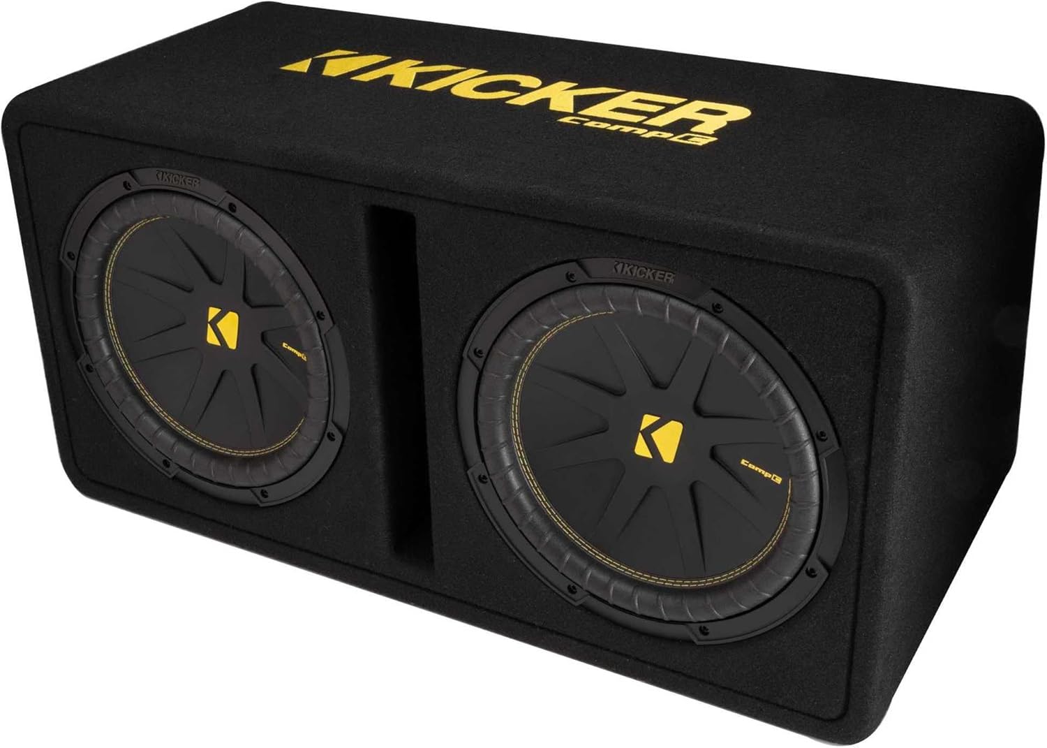 Kicker 50DCWC122 Dual CompC 12-inch Subwoofers in Vented Enclosure, 2-Ohm