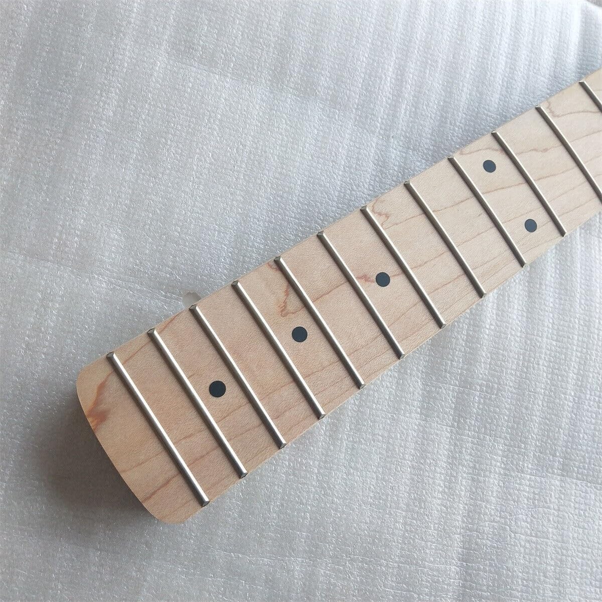 Unfinished Paddle Head P Bass Style Guitar Neck Maple 20 Fret Maple Fingerboard