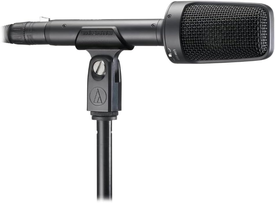 Audio Technica BP4025 X/Y Stereo Field Recording Microphone Bundle w/Pig Hog PHM10 8mm XLR Mic Cable, Pop Filter Polishing Cloth