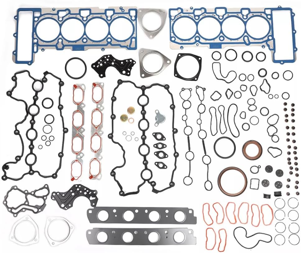 Engine Gasket Seals Rebuild Kit Compatible With 4.2L V8 DOHC GAS Engine Fits A4 RS4 A5 S5 A6 A8 Q7 R8 A6L Models 2005-2018
