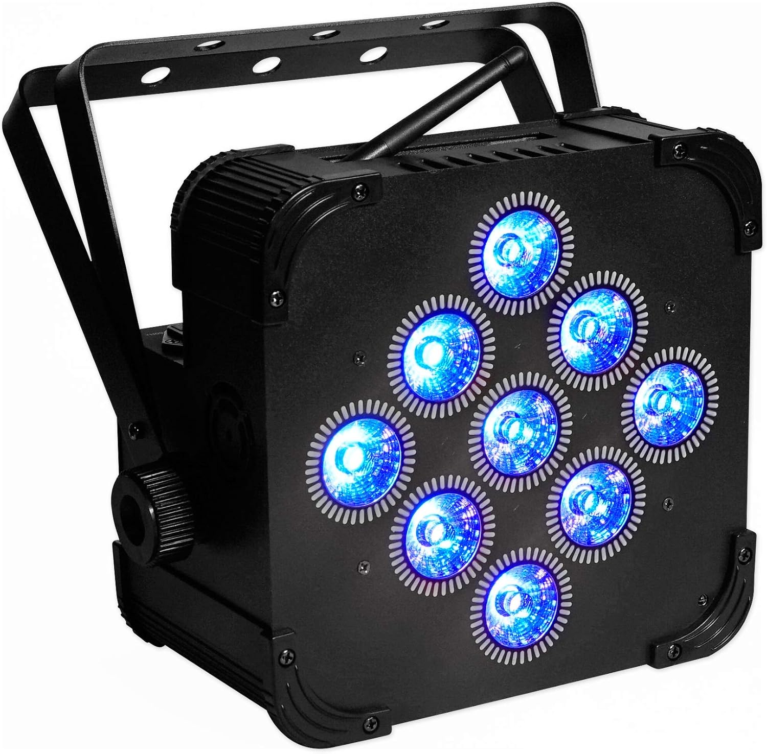(4) Rockville Best PAR 60 Rechargable Par Can Wash Lights wWireless DMX+RGBWA+UV